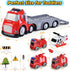 1 2 3 Old,5 1 12-18M+ Toddlers Truck Toys,Boy Toys Gifts for Years in City Fire Transport Truck with Lights