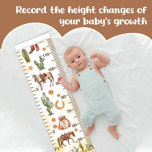 Guawubiang Height Chart for Wall Decor, Cowboy Decor Height Chart for Boys, Height Measurement Chart for Wall Art