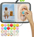 ABCKEY My Family And Friends Baby Photo Album, Sunflower Baby-safe Mirror, Holds 18 Photos, Colourful