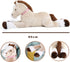 Tezituor Big Stuffed Horse Animal Toy, 35 Inches Large Realistic Plush Pillow for Kids and Girlfriend