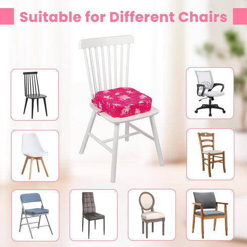 4" 2 Toddler Booster Seat for Dining Table, Kids Booster Seat for Kitchen Chair with Non-Slip Bottom, Portable