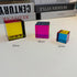 Mixing Color Cube with Display Stand - Diamond Polished Scientific Educational Toys, Gorgeous Silent Desk Toy (size