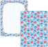 Jynexis 52x28 Crab Palm Tree Blue Pattern Baby Crib Sheets, Cotton Fitted Crib Sheet, Soft Breathable, Fits Standard