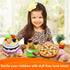 Set FUNERICA Play Food Goodies with Storage Box - Features Cutting Pizza, Ice Cream, Toy Birthday Cake, Fries, Dessert