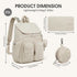 G4Free Backpack Diaper Bag for Moms Dads Travel Baby Bag with Pacifier Case & Insulated Pockets,Beige