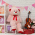 Giant Teddy Bear Stuffed Animal Plush with Red Ribbon Bow, 36 inch Pink Valentine's Day Gift for Kids and Girlfriend