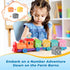 Cieex 1 2 3 Counting 10 10 Toddler Toys Farm Animal Train for Years Old, Matching Sorting Montessori Learning Toy