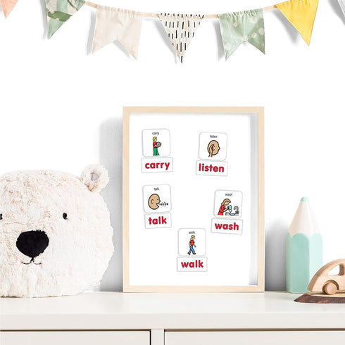 BARKER CREEK Learning Magnets, Picture Communication Symbol Magnets for Children, 3000