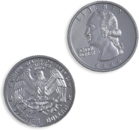 LEARNING ADVANTAGE-7524 Play Quarters Plastic Coins, Set of 100