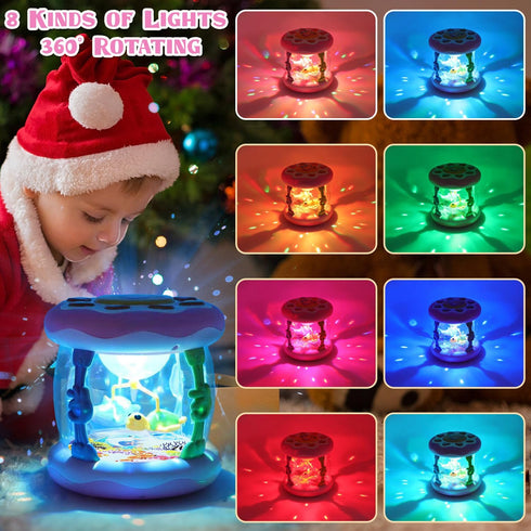 6-12 Tummy 3-6 12-18 1 2 Baby Girl Toys for Months Ocean Rotating Light Up Musical Toys Time Infant Toys Months Baby