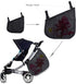 2 Pack Portable Side Sling Stroller Cargo Net, Non-Slip Adjustable Straps Storage Mesh Bag for Food and Fruit
