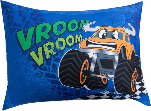 2-Piece Sets 28x52 20x30 Todays Kids Monster Truck Bedding Toddler Bed Sheets - Toddler Bed for Boys Crib Size, Fitted