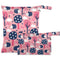 visesunny Hedgehog Forest 2Pcs Wet Bag with Zippered Pockets Washable Reusable Roomy for