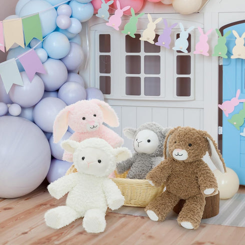 2 12inch MaoGoLan Pcs Sheep Plush Stuffed Easter Animals Bulk, Lamb Stuffed Animals for Girls Easter Gifts Basket