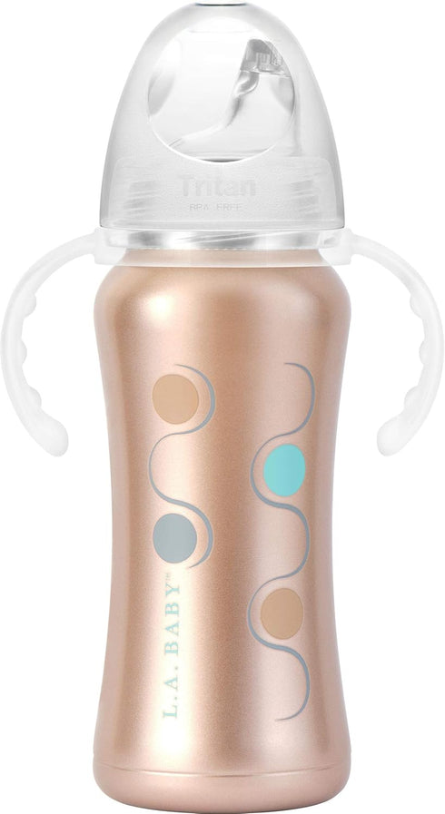 Ultimate Stainless Steel Sippy Cup, 9oz Insulated Sippy Cup for Toddlers - Rose Gold