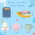 1-3, 12 6-12 MCGMITT Baby Bath Toys for Kids Ages PCS Silicone Mold Free Bathtub Toys for Months, Soft Stacking Cups