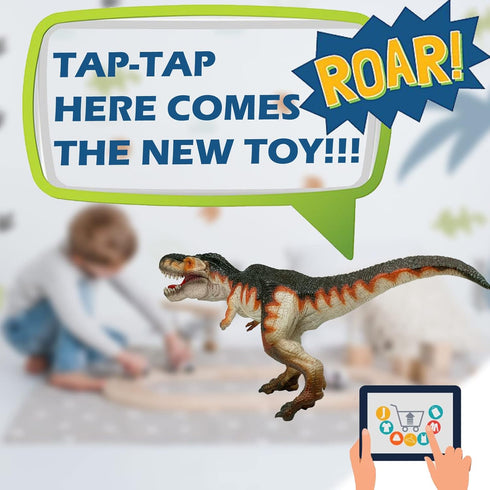 Gemini & Genius 11.5 Inch Tyrannosaurus Rex Action Figure with Movable Jaw - Gifts, Stocking Stuffer, Cake Topper