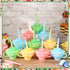 Zhehao 24 9 oz Pieces Plastic Tea Cups with Lids and Straws for Kids Tea Party Reusable Disposable Party Teacups Bulk