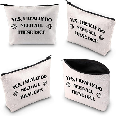 D and D Dice Bag - Dungeon Master DM Gift, Yes I Really Do Need All These Dice Pouch