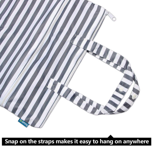 (17.3 13.4 inches) Teamoy Travel Hanging Wet Dry Bag Organizer x with Two Compartments for Cloth Diaper, Laundry