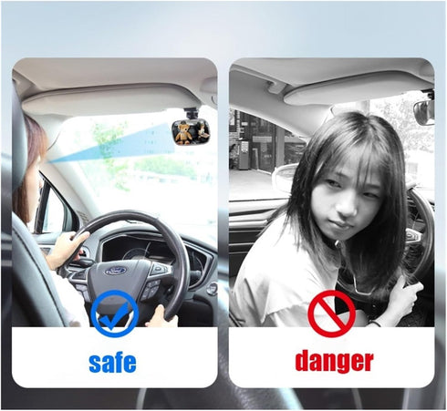 LOKLNEYK Car Baby Mirror ViewBack Seat Infant Care Monitor for Kids - Rear Facing Interior Mirror for Safe Travel(A)