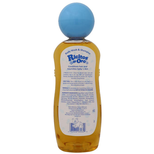 Ricitos de Oro 2-in-1 Baby Hair and Body Wash, 2-Pack of 13.5 FL Oz Each - Hypoallergenic with Chamomile & Honey