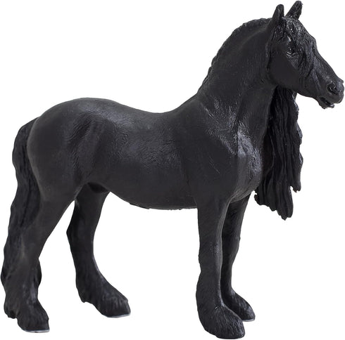 MOJO Hand Painted Friesian Gelding Realistic Equestrian Horse Club Toy Figurine, Black