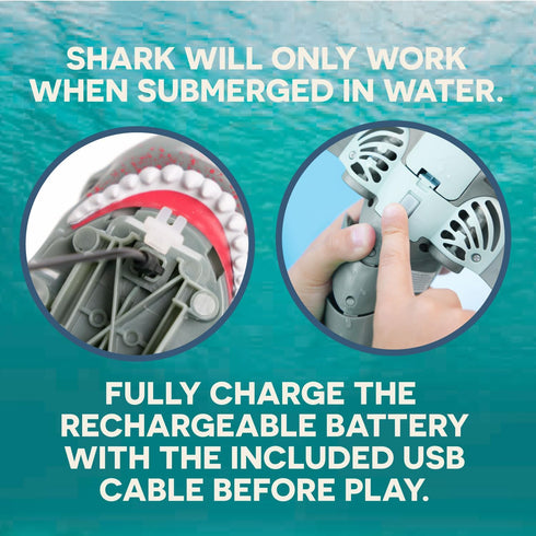 Swimming 6+ Terra by Battat Shark Radio Control Toy Electronic Water Animal for Pool & Bath Remote Controlled Fun