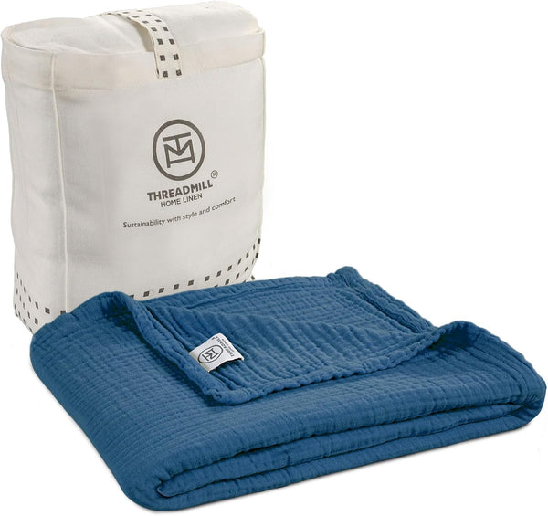 Threadmill Muslin Baby Blanket | 4 Layer Swaddle Blankets for Newborns| Multi