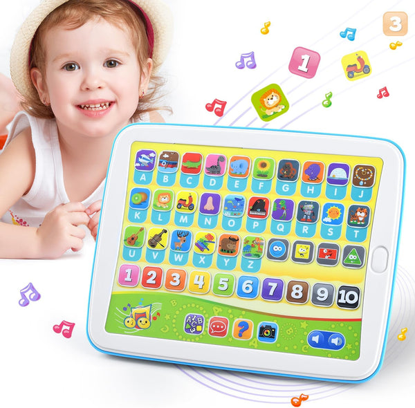 Bilingual Spanish & English Learning Toys for Toddlers 1-3, Interactive Learning Tablet for Babies 24 Month+