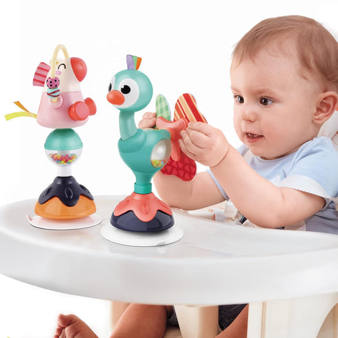 iPlay, iLearn Baby Rattles Set, Infant High Chair Toys W/Suction Cup, Grab