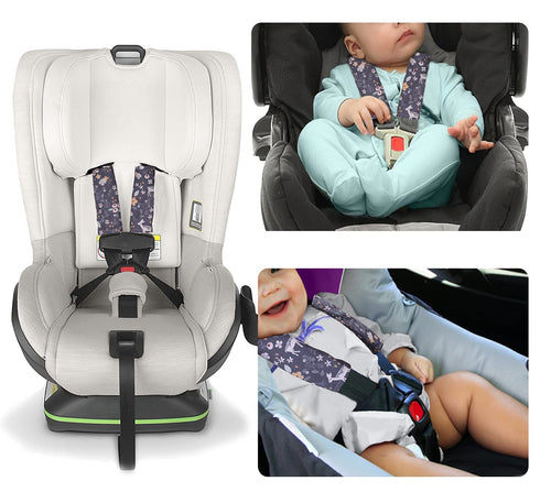 2Pcs DILIMI Baby Car Seat Neck Cover, Carseat Belt Cover Pad, Shoulder Strap Protectors, Seat Belt Covers Cushion