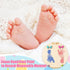 FVhujuan 3D Baby's First Easter DIY Footprint and Handprint Haning Sign, Happy Easter Bunny Wooden Footprint Art Sign