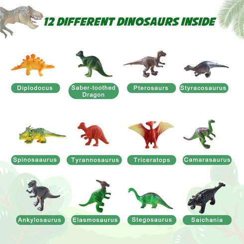 Dinosaur Eggs Excavation Dig Kit, Break Open 12 Dinosaur Eggs to Discover 12 Cute Dinosaurs, STEM Crafts Birthday Gifts