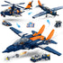 HOGOKIDS 3 in 1 Fighter Jet Plane Building Sets, Military Propeller Aircraft