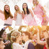 24 Pieces Gold Noise Makers Glitter Metallic Fringed Party Blowers, Pink Musical Blowouts for Birthday Baby Shower New