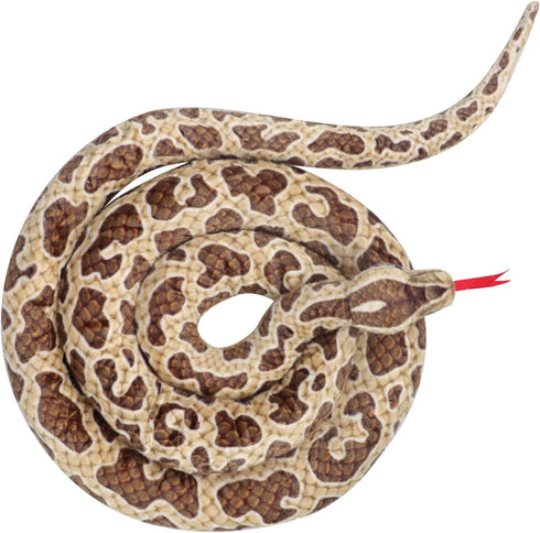 Realistic Animal Stuff Snake, 78 Inch Long Stuffed Animal Plush Snake, Lifelike Snake Stuffed Animals Plush Toy Stuffed Snake Animal Plush Toy Large Snake Plush Toy Gifts for Kids (Brown)