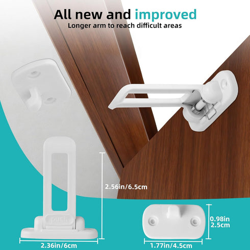 yuBiuBiu (10 Pack) Child Safety Cabinet Locks Hidden Child Proof Cabinet Locks with Extra-Long Locking Arm, Strong