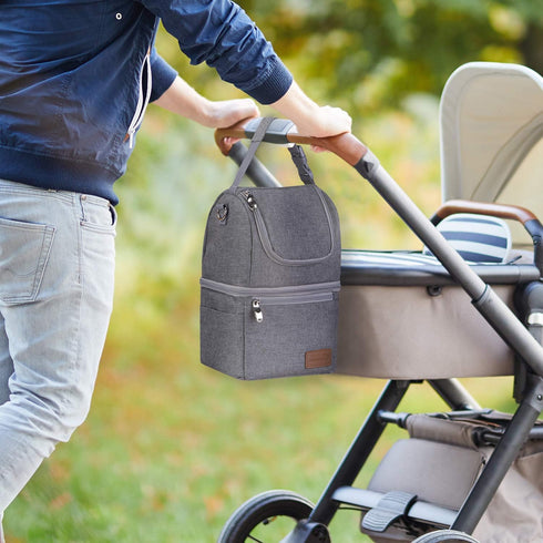 Momcozy Insulated Baby Bottle Bag, Multi-Function Breastmilk Cooler Bag, Fit as Wine Carrier or for Milk Bottles Like
