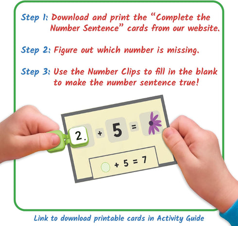 hand2mind Learn My Numbers Fine Motor Clips, Toddler Numbers and Counting Activities, Montessori Math Toys for Kids