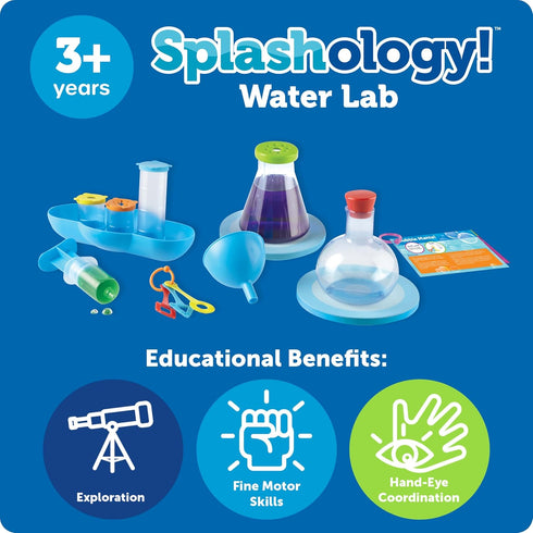 19 3+ Learning Resources Splashology! Water Lab Science Kit, STEM Playtime, Water Activities, Pieces, Ages