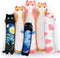 Long Cat Plush Kawaii Body Pillow - 44” Cute Brown Cat Stuffed Animals, Orange Kitten Plush Throw Pillow Gift