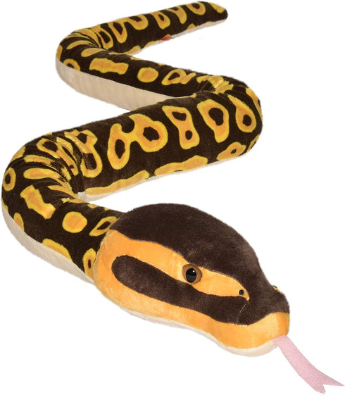 Wild Republic 54" Ball Python Snake Plush Stuffed Animal Toy, Gifts for Kids