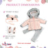 18 Inch Set 4PC Doll Winter Clothes - Koala Snow Jacket Coat Outfit with Matching Hat & Boots Compatible with American