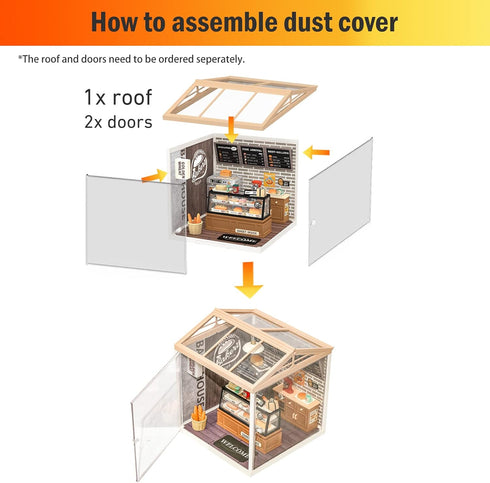 Rolife Dust Cover Roof for Plastic Mini House Building Set P02