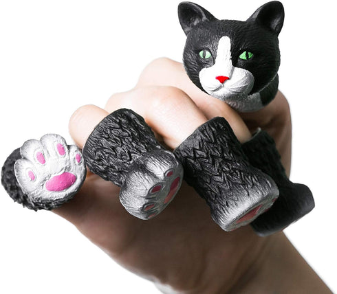 AQKILO Cat Finger Puppet Set, Novelty Animal Theater Props, Fun Gifts for Kids