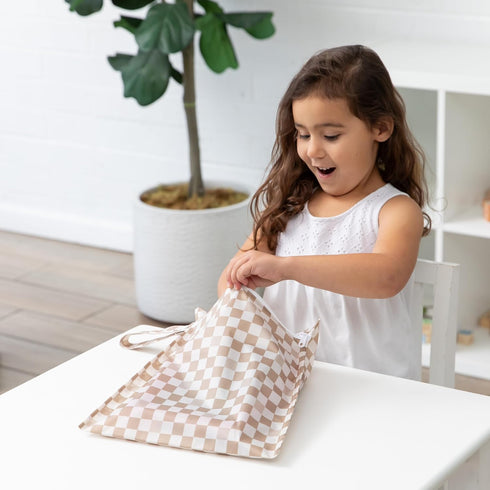 Bumkins Waterproof Wet Dry Bag for Baby, Travel, Swim Suit, Cloth Diapers, Zip Reusable Packing Pouch