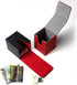 Weewooday 2 Boxes Leather Deck Card Boxes - Large Size for 100+ Sleeved Cards Compatible with MTG TCG