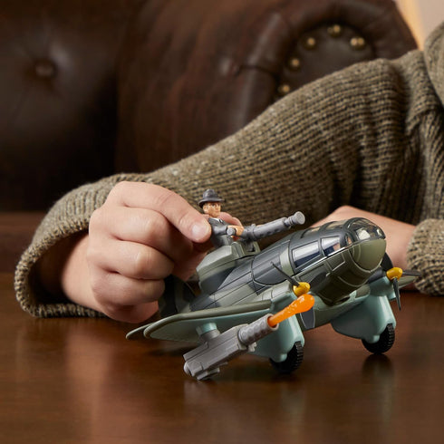 Indiana Jones Worlds of Adventure Doctor Juergen Voller with Plane Action Figure Set, 2.5-inch