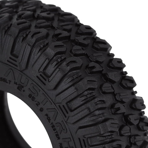 4Pcs 85mm Soft Rubber Terrain Wheel Tires Set for 1/10 RC Crawler Car Axial AX90069 D90 TF2 Tamiya CC01